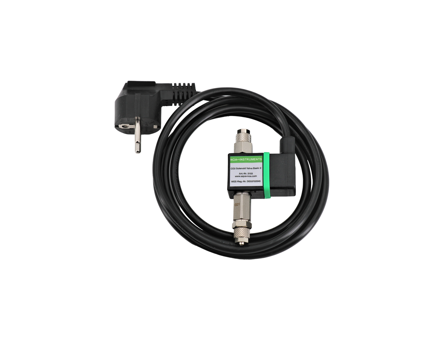 NOA-Instruments CO2 Magnetventil Basic 2 mit integriertem Rückschlagventil (3122)