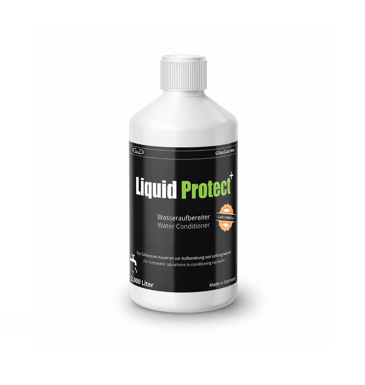 GlasGarten Liquid Protect+ Wasseraufbereiter – Schutz vor Kupfer, Chlor und Schwermetallen für Aquarium, Garnelen & Fische