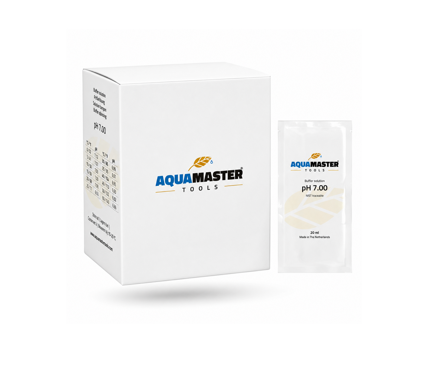 Aqua Master pH Elektroden Eichlösung | Kalibrierlösung pH 7,00 – 20 ml Beutel