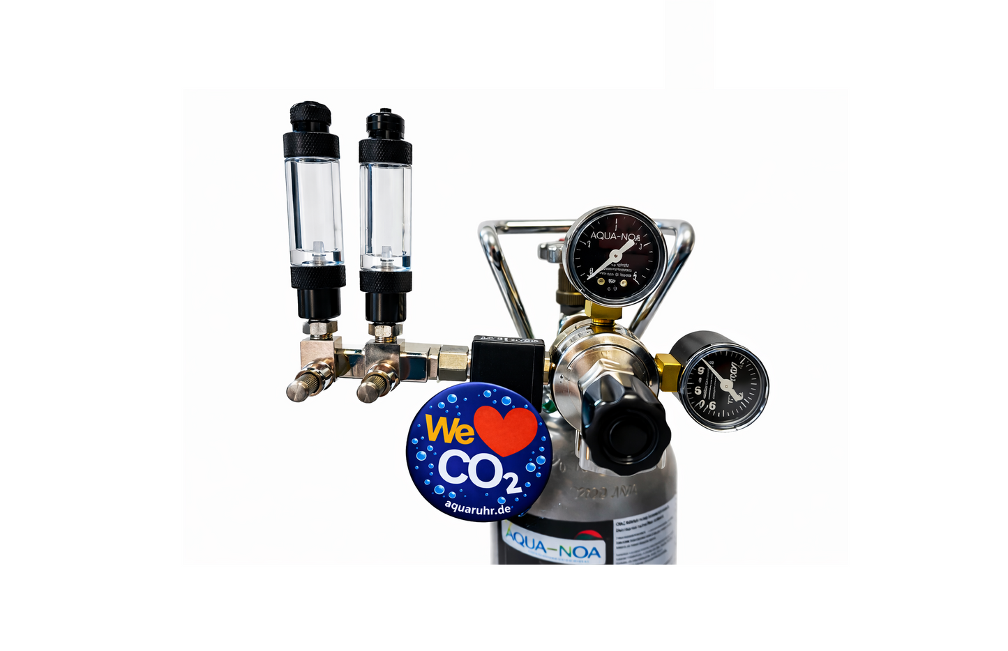 CO2 Druckminderer Profi Mehrweg MVR Twin Blasenzähler Verteiler (1122)