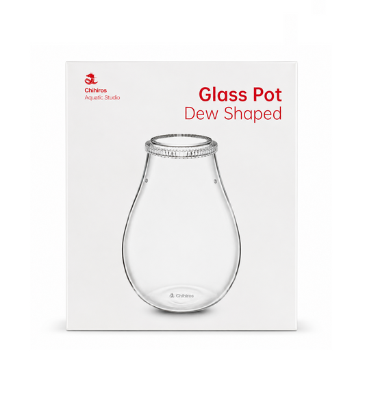 Chihiros Glass Pot Dew Shaped | 3250 ml | Stilvoller Glasbehälter für Pflanzen & kreative Arrangements