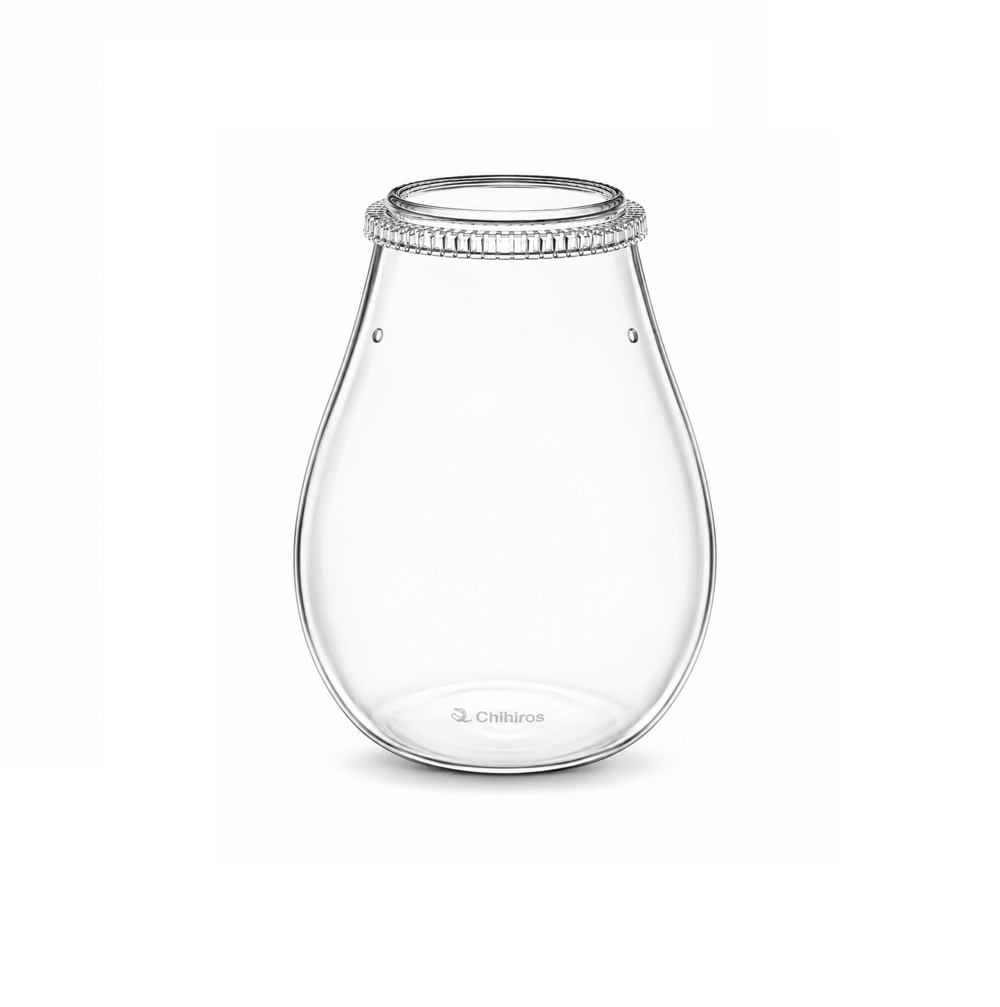 Chihiros Glass Pot Dew Shaped | 3250 ml | Stilvoller Glasbehälter für Pflanzen & kreative Arrangements