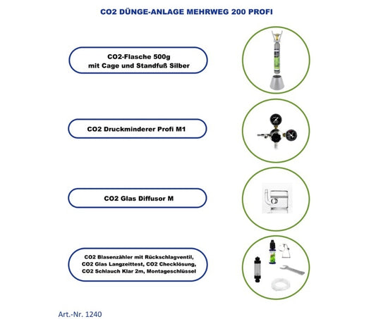 CO2 Dünge Anlage Mehrweg 200 Profi (1240)