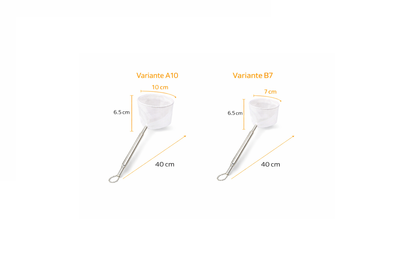 Garnelen-Kescher – teleskopierbar & feinmaschig (Variante A10 / B7)