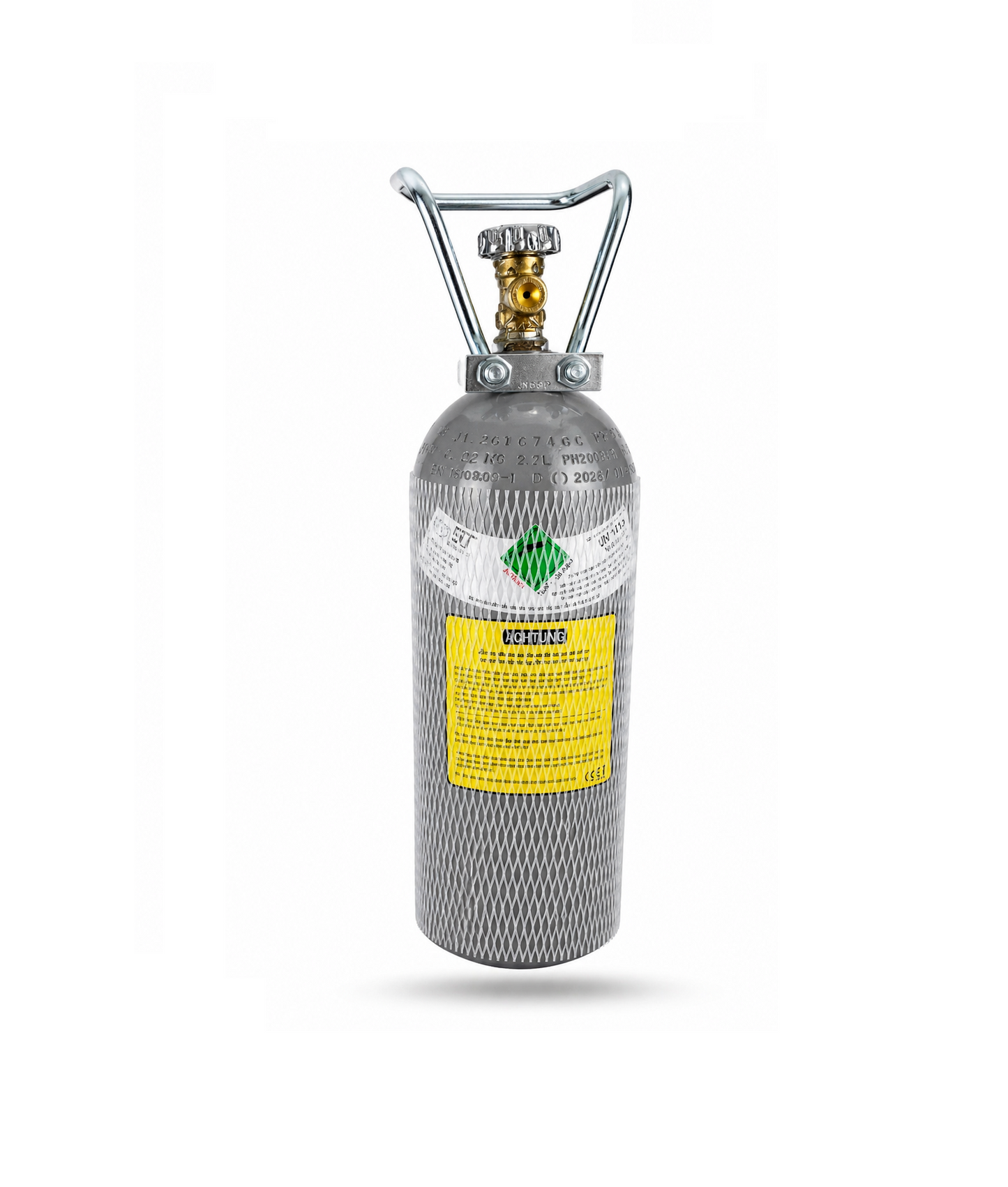 CO₂-Mehrwegflasche 2 kg – fabrikneu aus Stahl