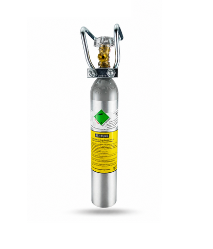 500g CO₂-Mehrwegflasche aus Alu inkl. gratis Standfuß