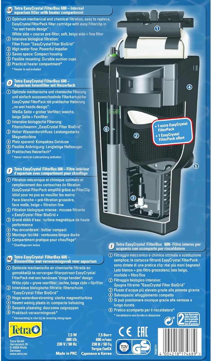 Tetra FilterBox 600 & Regelheizer HT50 oder HT100