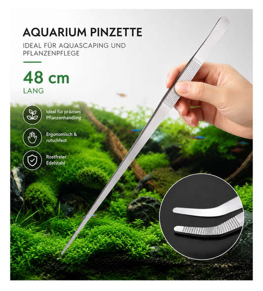 XXL Aquarium Pinzette 48 cm aus Edelstahl
