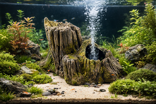 Aquarium Baumstamm groß– Naturgetreue Deko mit Höhlenfunktion
