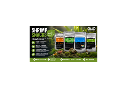 GlasGarten Shrimp Snacks | Natürliche Snacks für Garnelen, Krebse und Schnecken