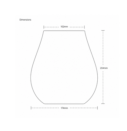 Chihiros Glass Pot Dew Shaped | 3250 ml | Stilvoller Glasbehälter für Pflanzen & kreative Arrangements