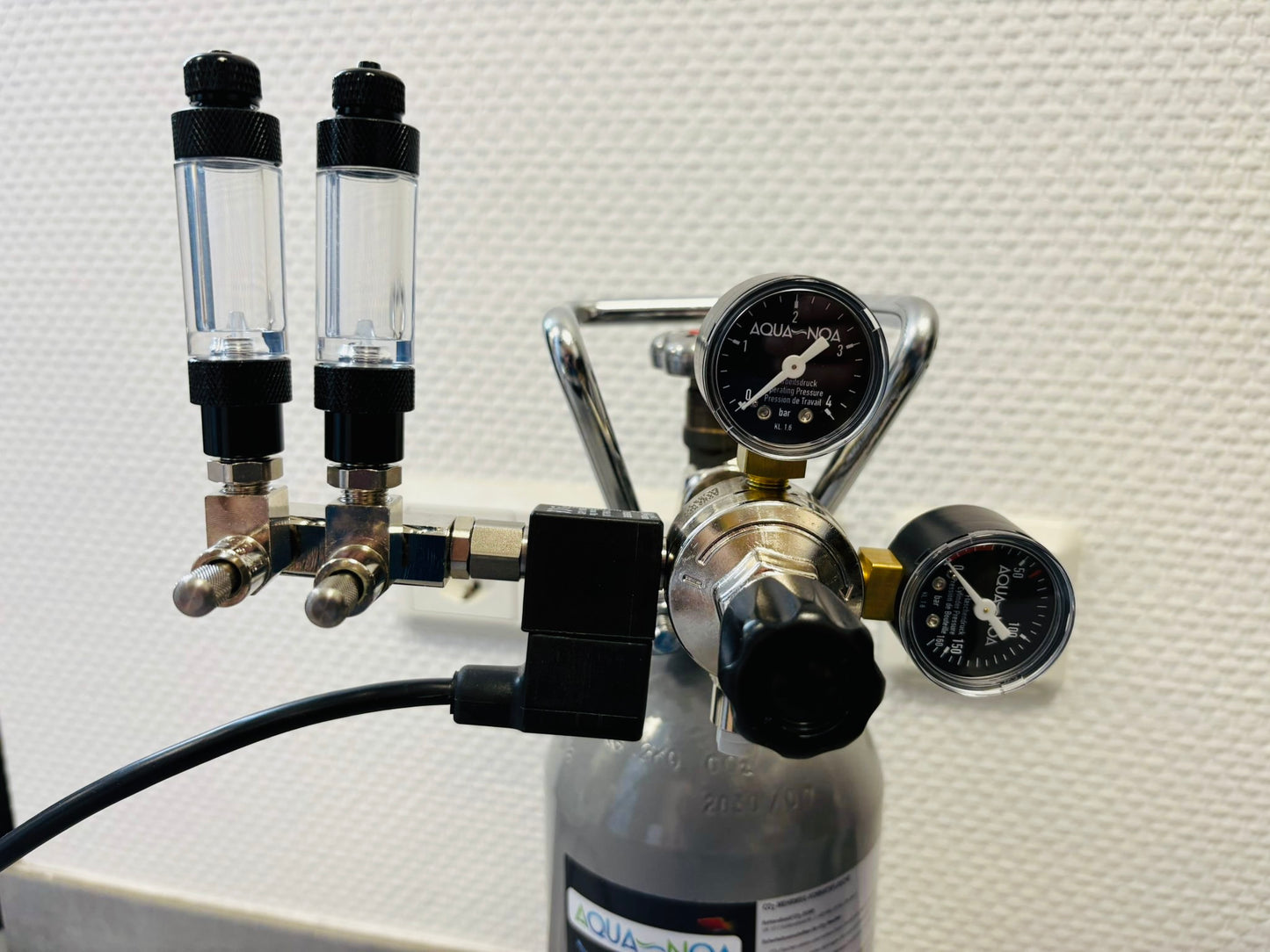 CO2 Druckminderer Profi Mehrweg MVR Twin Blasenzähler Verteiler (1122)