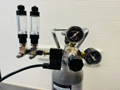 CO2 Druckminderer Profi Mehrweg MVR Twin Blasenzähler Verteiler (1122)