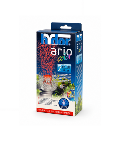 Hydor Ario Color 2 – Aquarium Luftpumpe mit LED Beleuchtung für 50–100 Liter