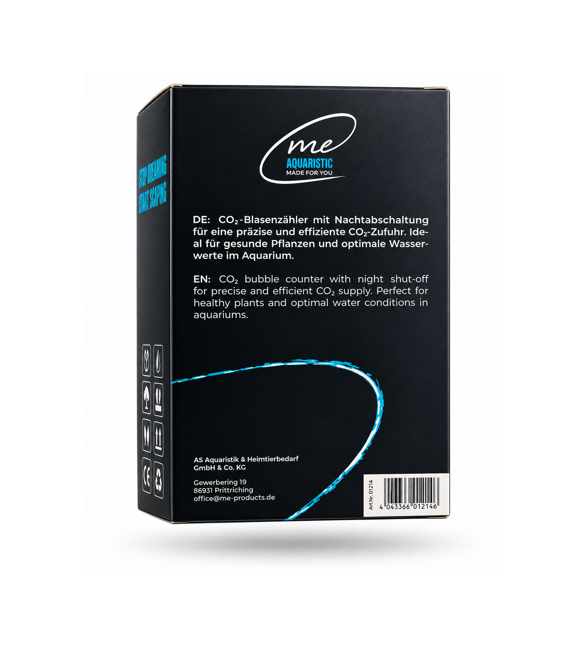 Me CO₂ Control Night – Magnetventil mit Blasenzähler & Nachtabschaltung