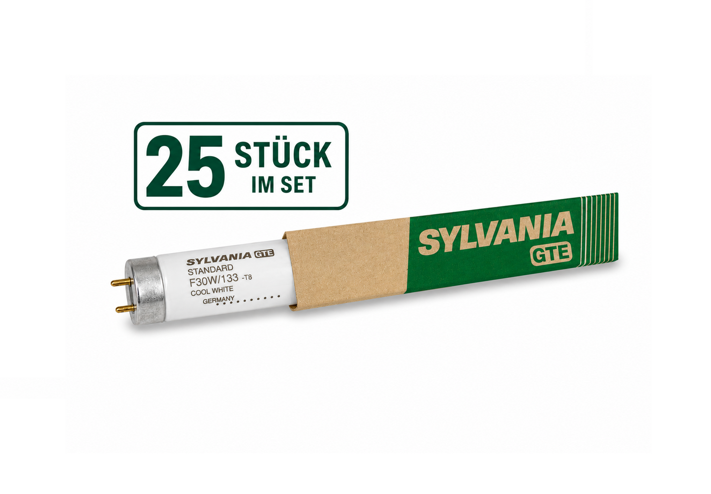 25x SYLVANIA Standard F30W/133 T8 Leuchtstoffröhre 30W Cool White
