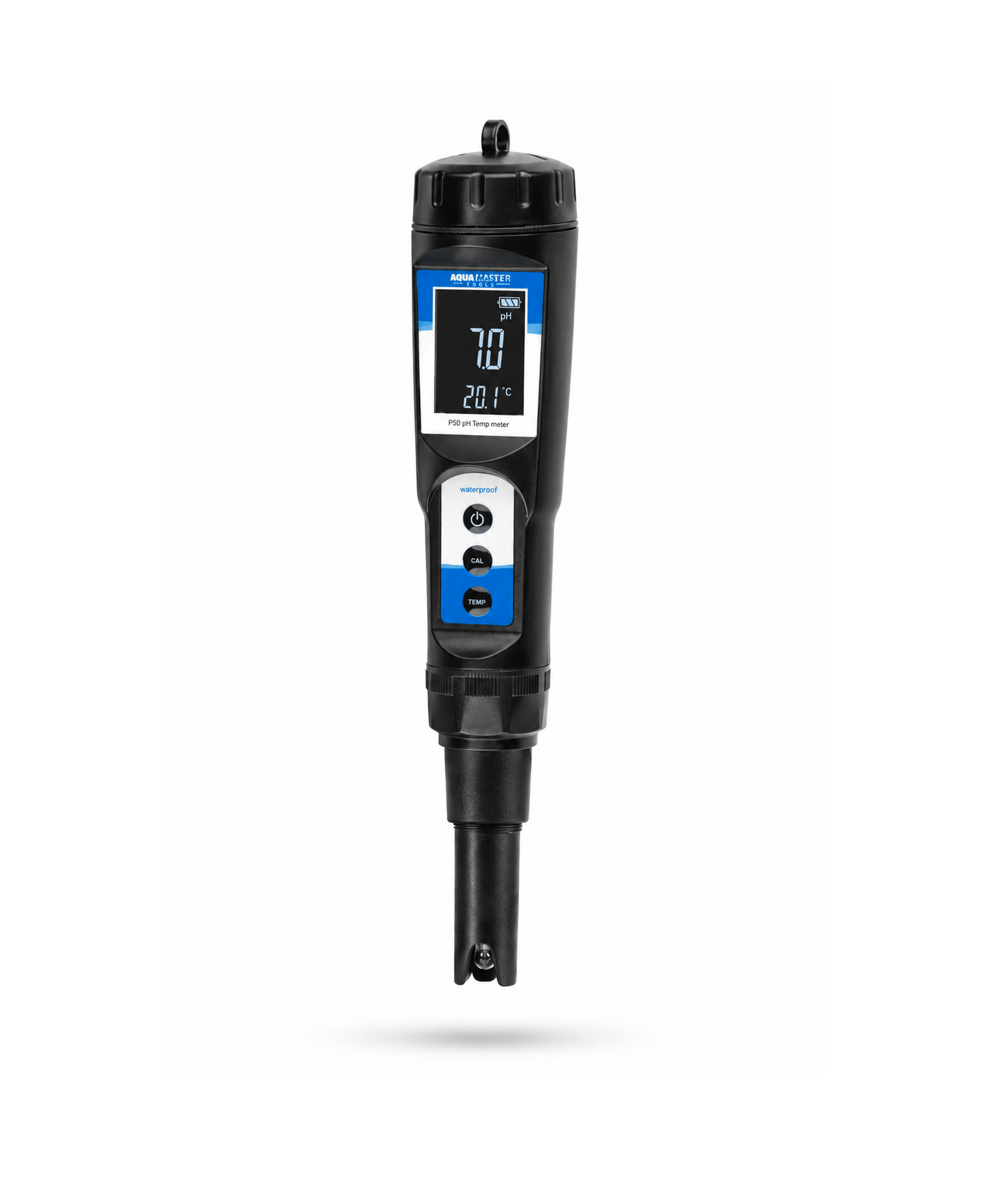 Aqua Master P50 Pro2 pH Messgerät mit Temperaturanzeige – Digitales pH Meter für Aquarium, Wasseranalyse und Hydroponik