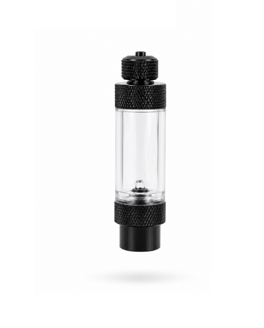 CO₂-Blasenzähler schwarz 2in1 - Eingang 1/8" Innengewinde