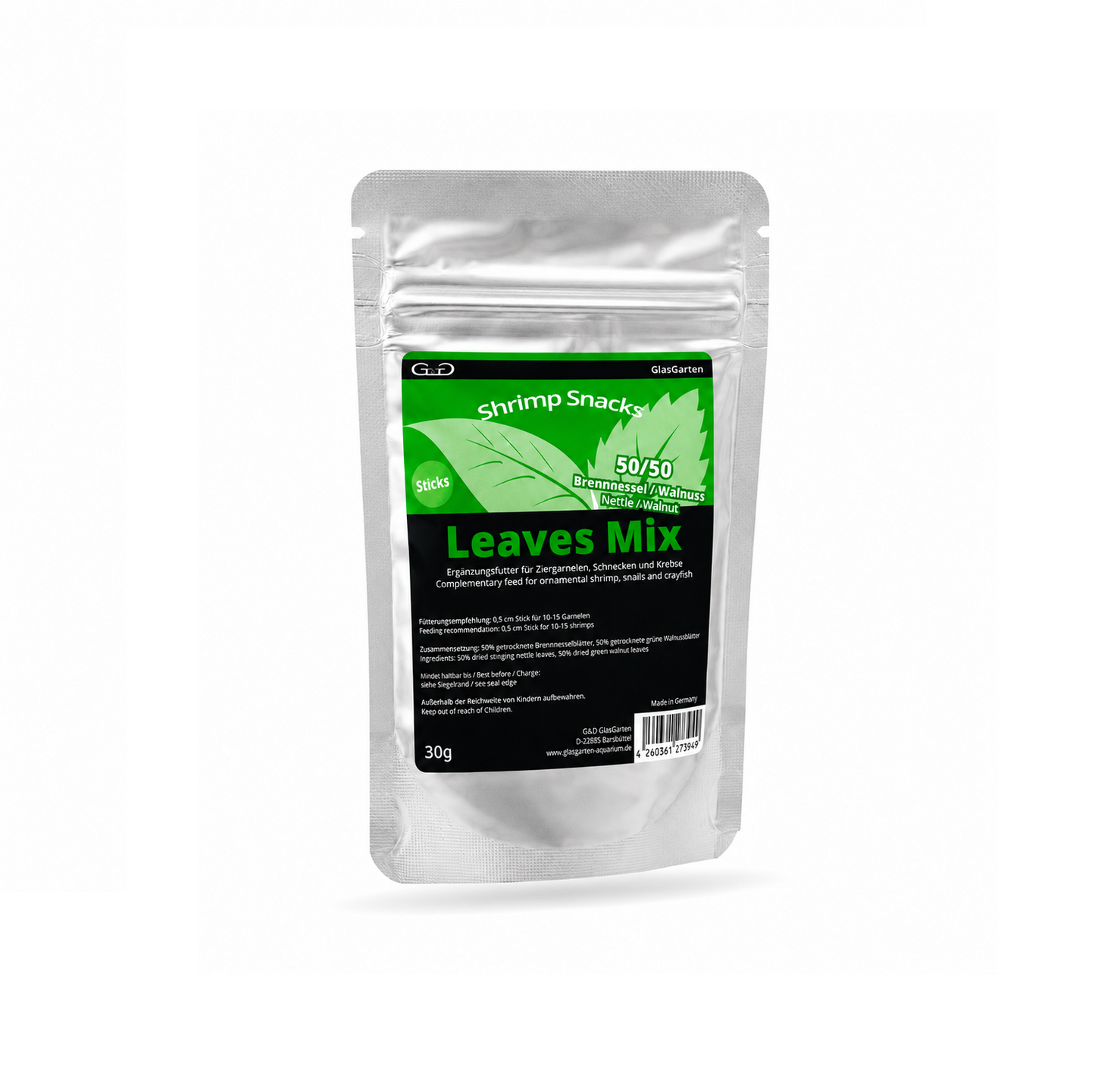 GlasGarten Shrimp Snacks | Natürliche Snacks für Garnelen, Krebse und Schnecken