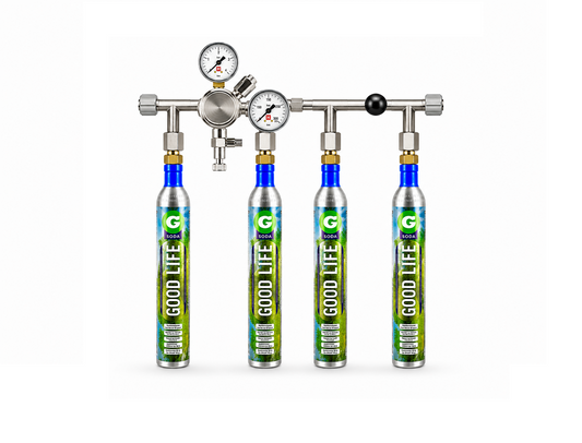 Hiwi CO2 Hochdruck 4fach Wandverteiler Sodastream Zylinder
