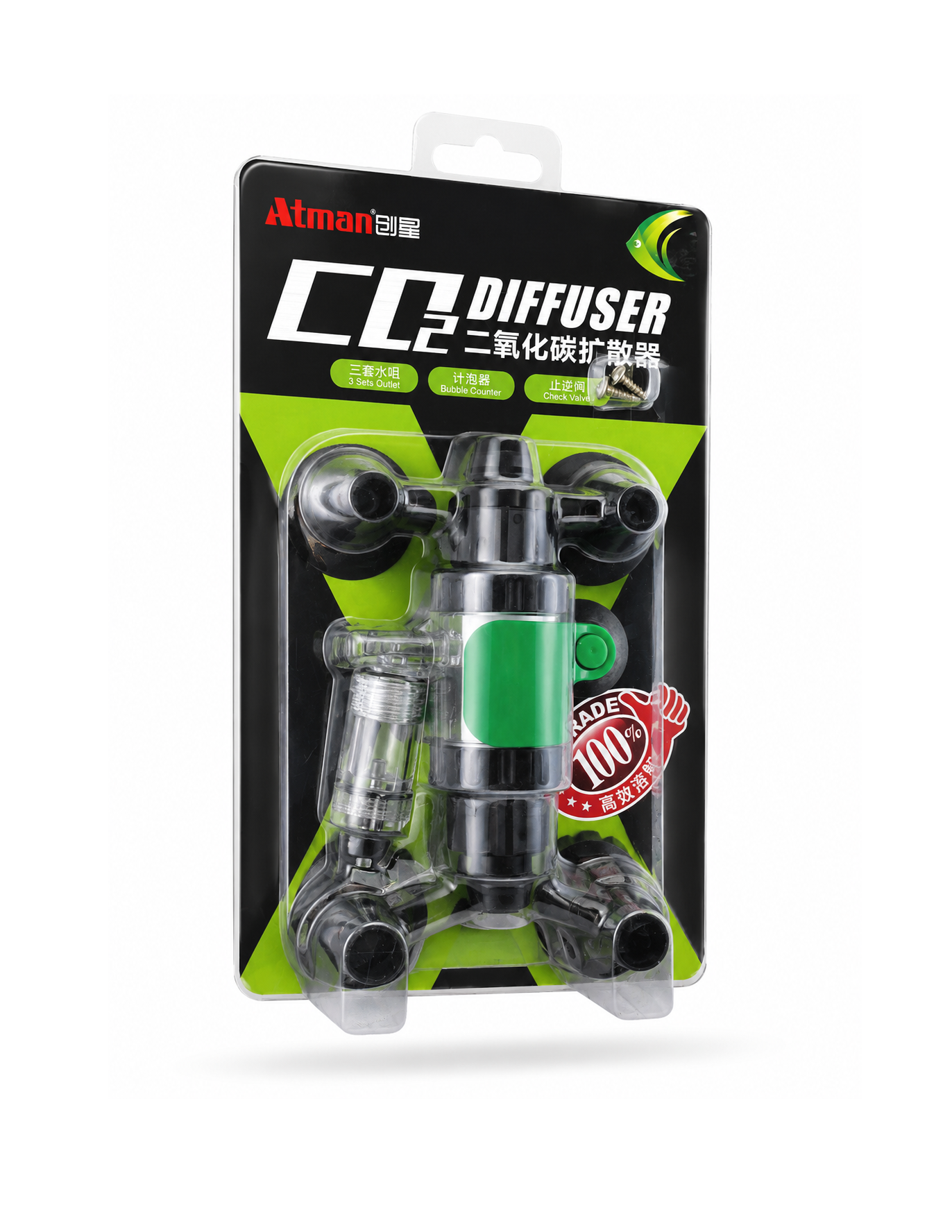 CO2 Inline Diffusor 3in1 MultiConnect 12/16|16/22|19/25 Aquascaping