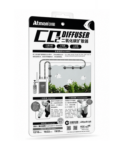 CO2 Inline Diffusor 3in1 MultiConnect 12/16|16/22|19/25 Aquascaping