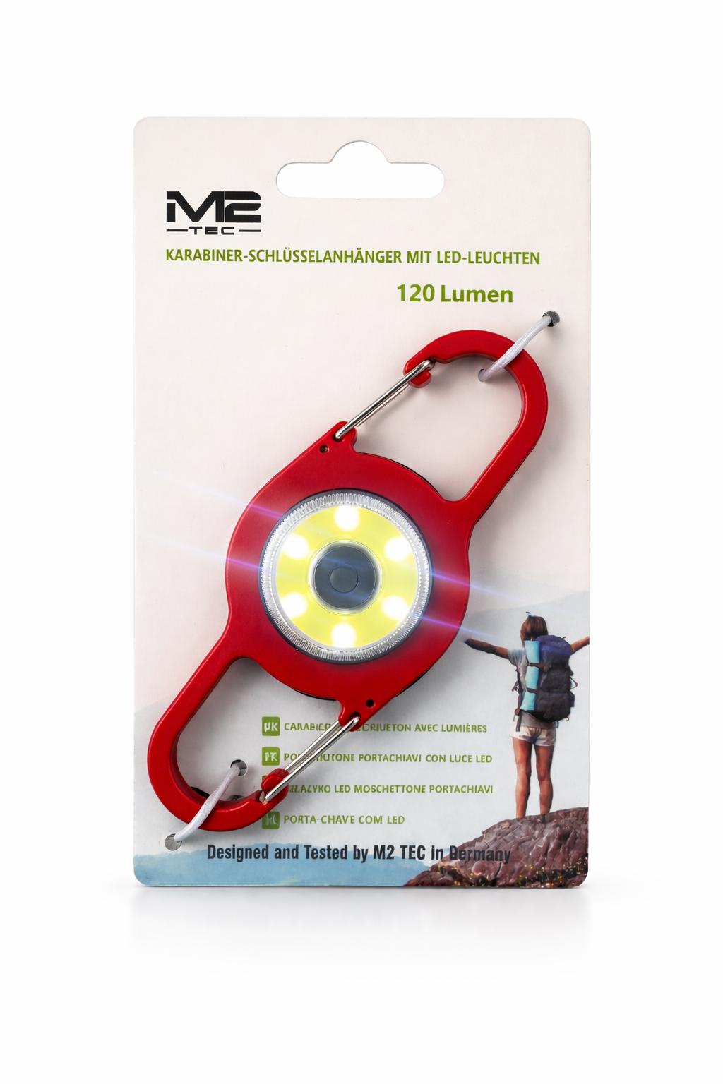 LED-Schlüsselanhänger mit 3 Lichtmodi – kompakt & vielseitig