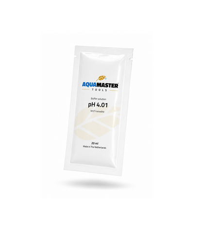 Aqua Master pH Elektroden Eichlösung | Kalibrierlösung pH 4,01 – 20 ml Beutel