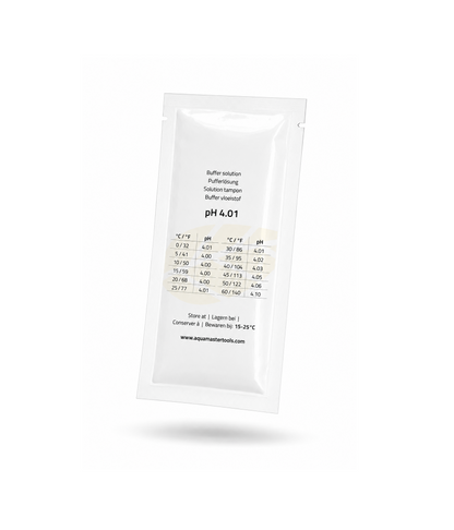 Aqua Master pH Elektroden Eichlösung | Kalibrierlösung pH 4,01 – 20 ml Beutel