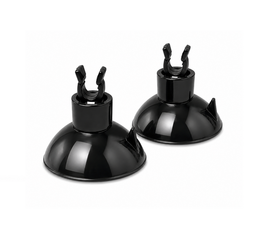 Saugnapf Schwarz mit Clip für CO₂ Schlauch 4/6 mm – 2er Pack