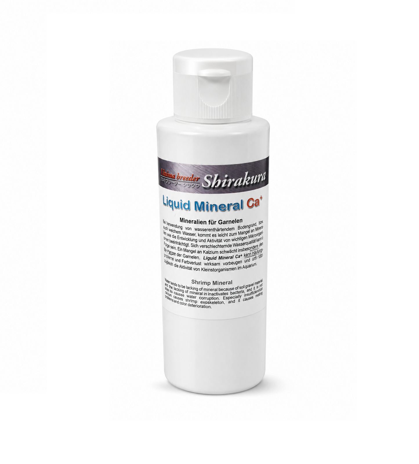 Shirakura Liquid Mineral Ca+ 100 ml | Mineralien für gesunde Garnelen