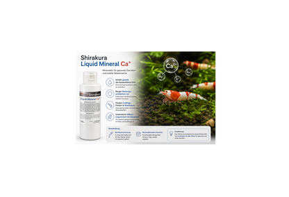 Shirakura Liquid Mineral Ca+ 100 ml | Mineralien für gesunde Garnelen