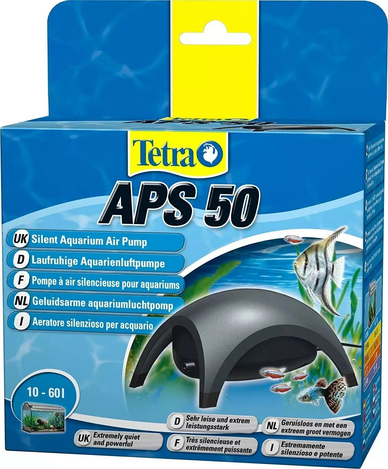 Tetra APS 50 Aquarium Luftpumpe - leise Membranpumpe für Aquarien von 10-60 L