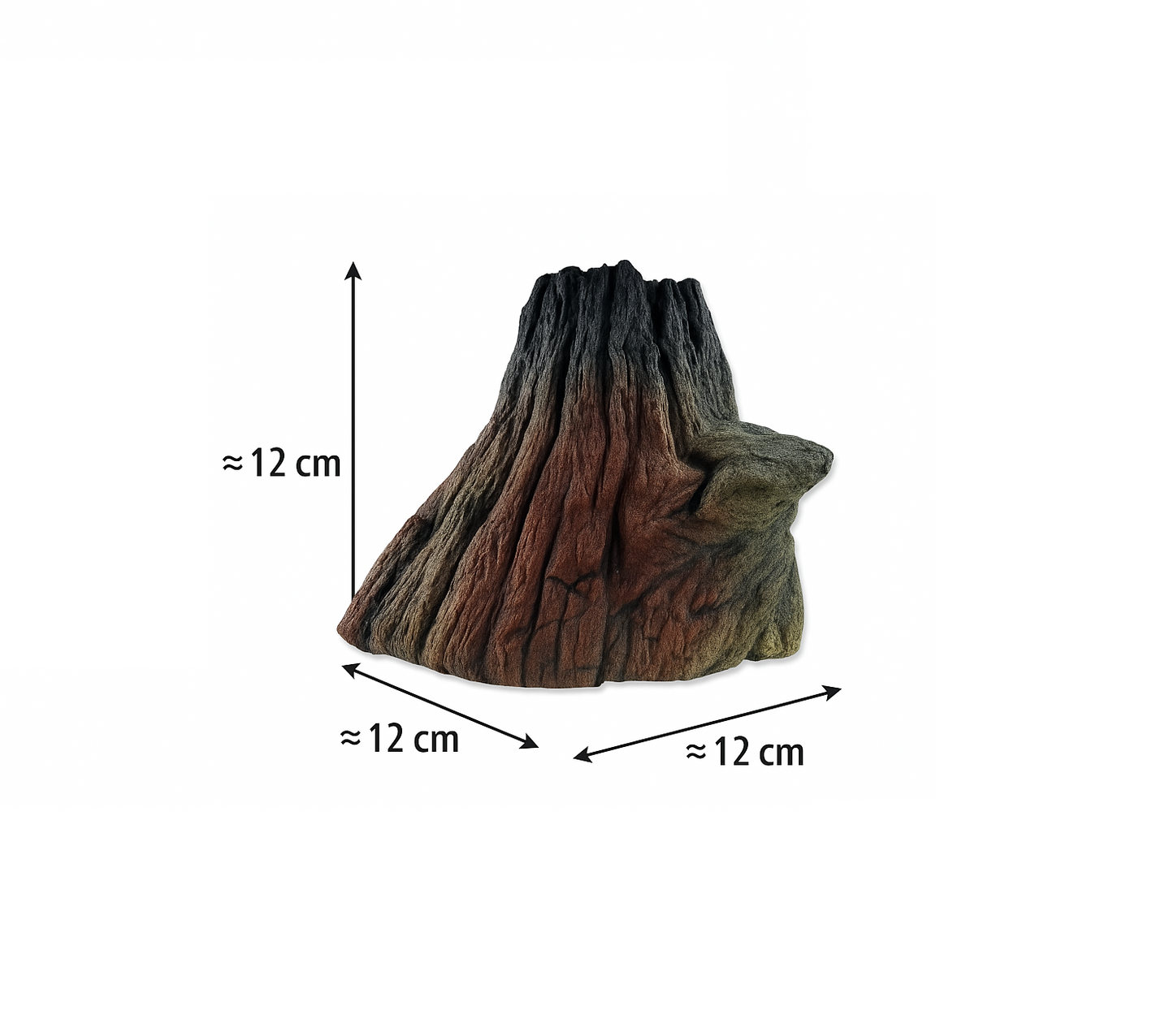 Aquarium Vulkan Größe S – Naturgetreue Deko mit Höhlenfunktion