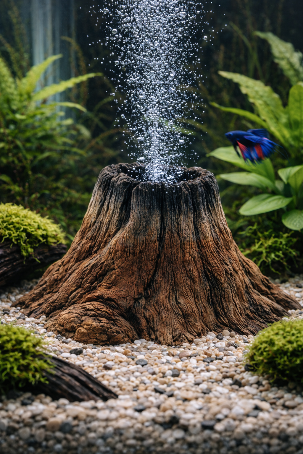 Aquarium Vulkan groß – Naturgetreue Deko mit Höhlenfunktion