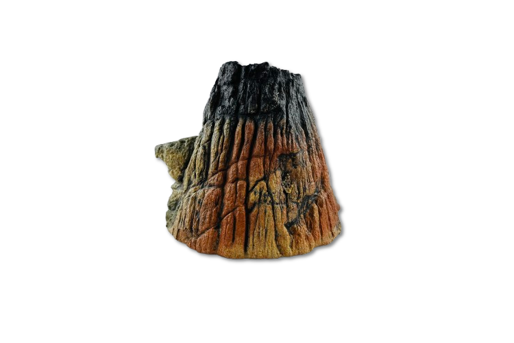 Aquarium Vulkan Größe S – Naturgetreue Deko mit Höhlenfunktion