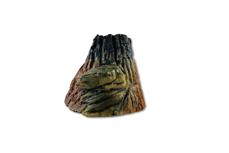 Aquarium Vulkan Größe S – Naturgetreue Deko mit Höhlenfunktion